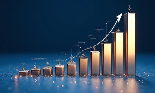 Grafico della crescita esponenziale grazie all'interesse composto